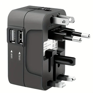 ðŸ”Œ Universal Travel Adapter with Surge Protection â€“ All-in-One International Plug Converter for 150+ Countries â€“ Smart Charging & Surge Guard