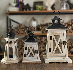 Sziqiqi Decorative Farmhouse Candle Lanterns