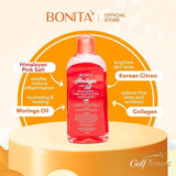Bonita Himalayan Pink Salt Face & Body Oil – Collagen Infused, Korean Citron & Moringa | Deep Hydration, Anti-Aging, Skin Firming with SPF 30 (100ml)
