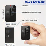 ðŸ”Œ Universal Travel Adapter with Surge Protection â€“ All-in-One International Plug Converter for 150+ Countries â€“ Smart Charging & Surge Guard